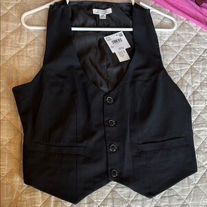 NEW Black Button-Up Vest